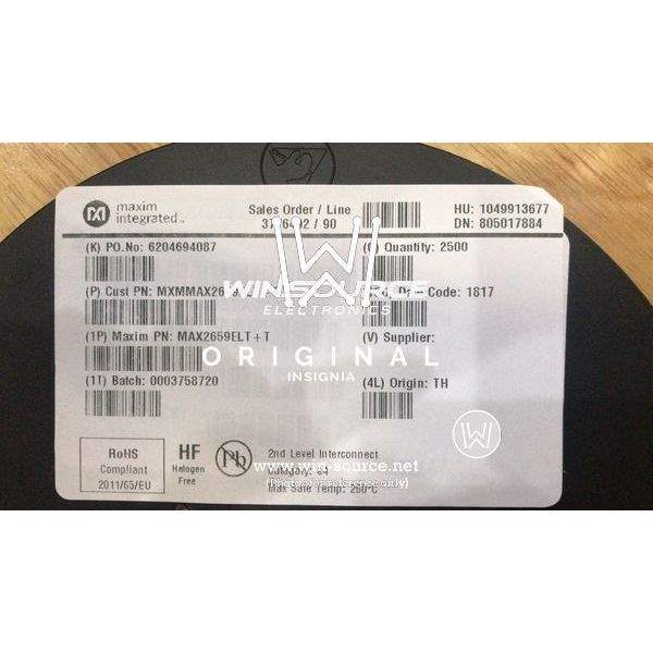 MAX2659ELT+  label picture